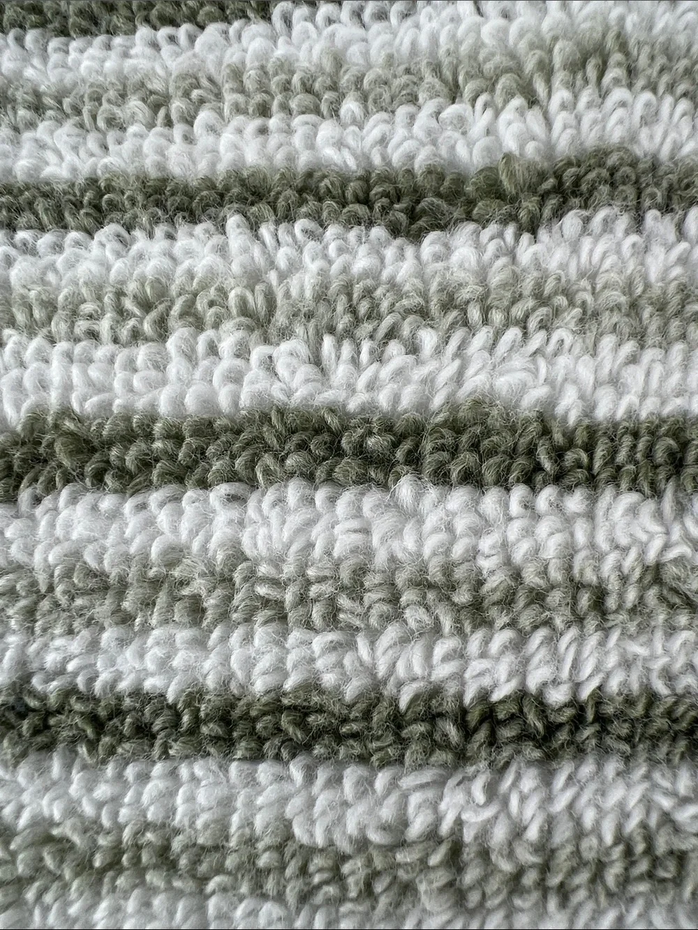 Common Thread Bamboo Bath Towels Eco-Melange Green White Stripe 2 Pc NEW